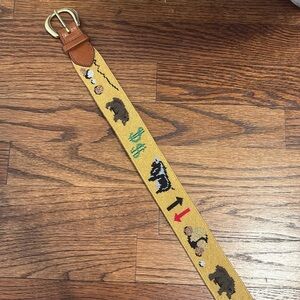Vintage Dan Place needle point belt